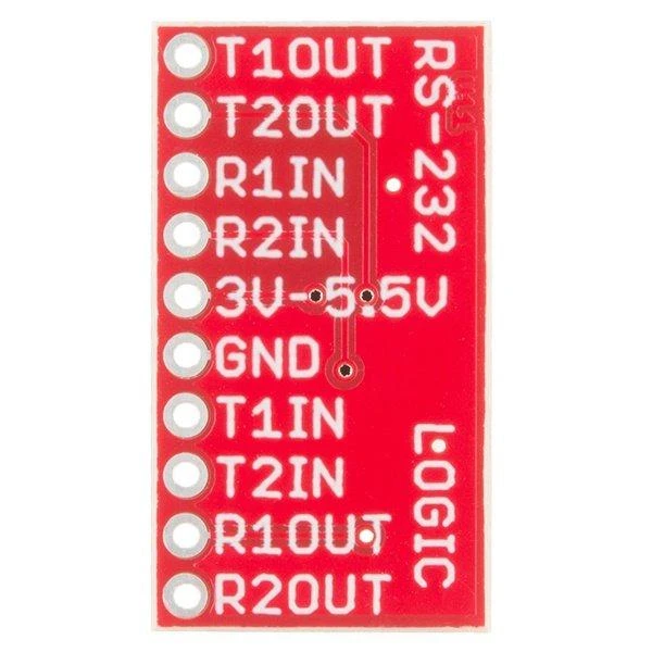 MAX3232 modulio kontaktų išdėstymas