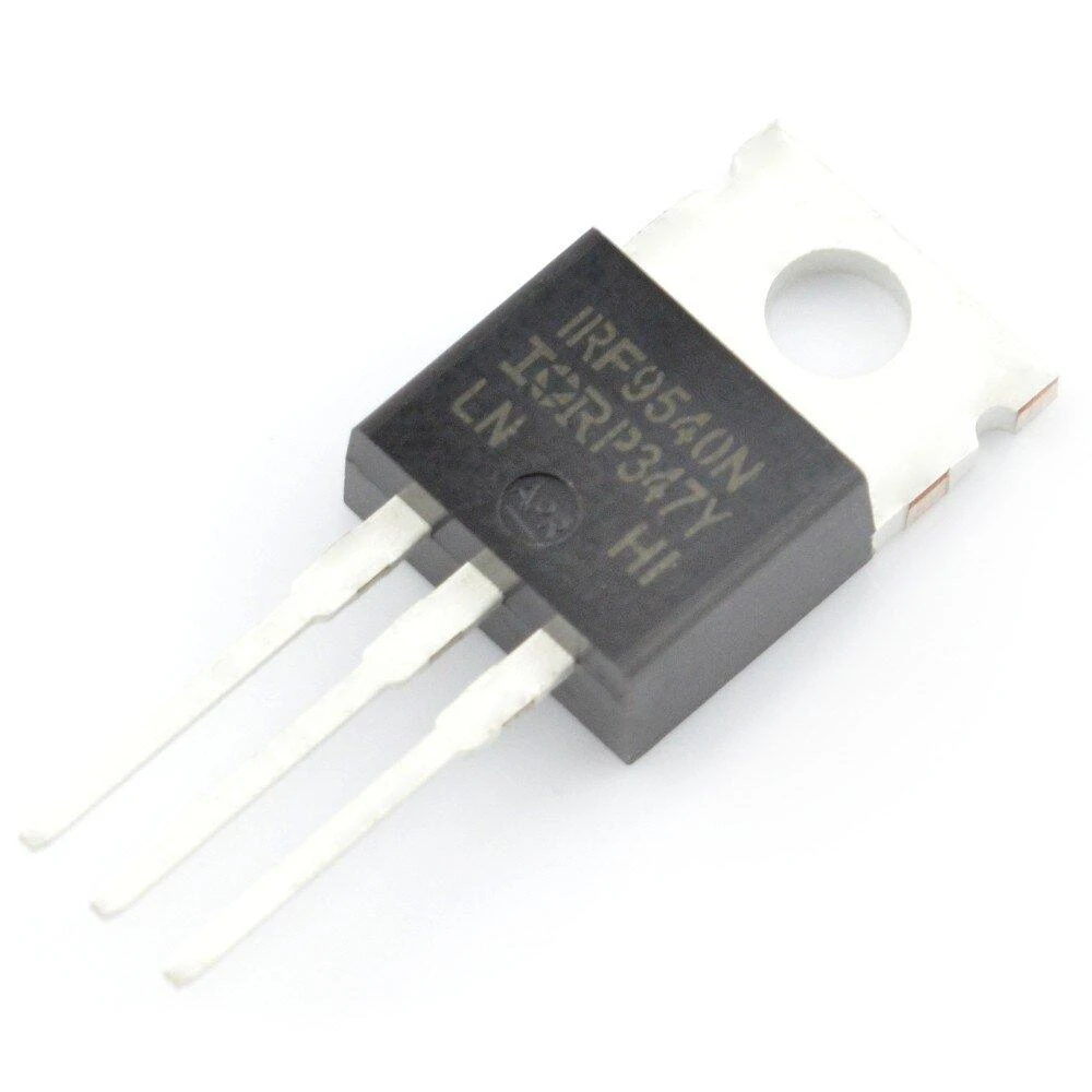 IRF9540 P-MOSFET tranzistorius TO-220 korpuse