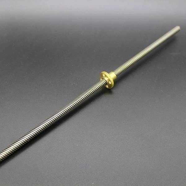 Grąžtas Oem Trapecinis varžtas T8x8 - 250mm + bronzinė veržlė - THSL-300-8D