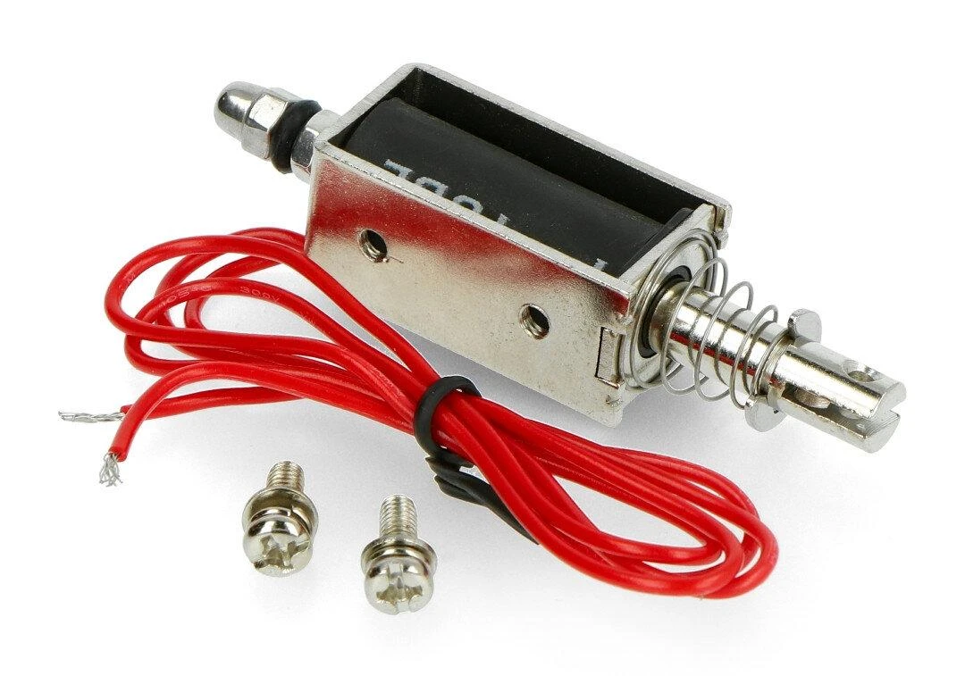 Solenoidas 12V su metaliniu korpusu ir tvirtinimo varžtais