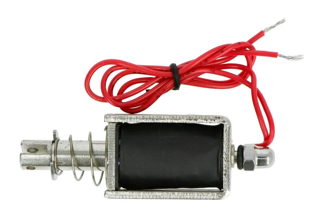 Traukiamasis elektromagnetas su spyruokle