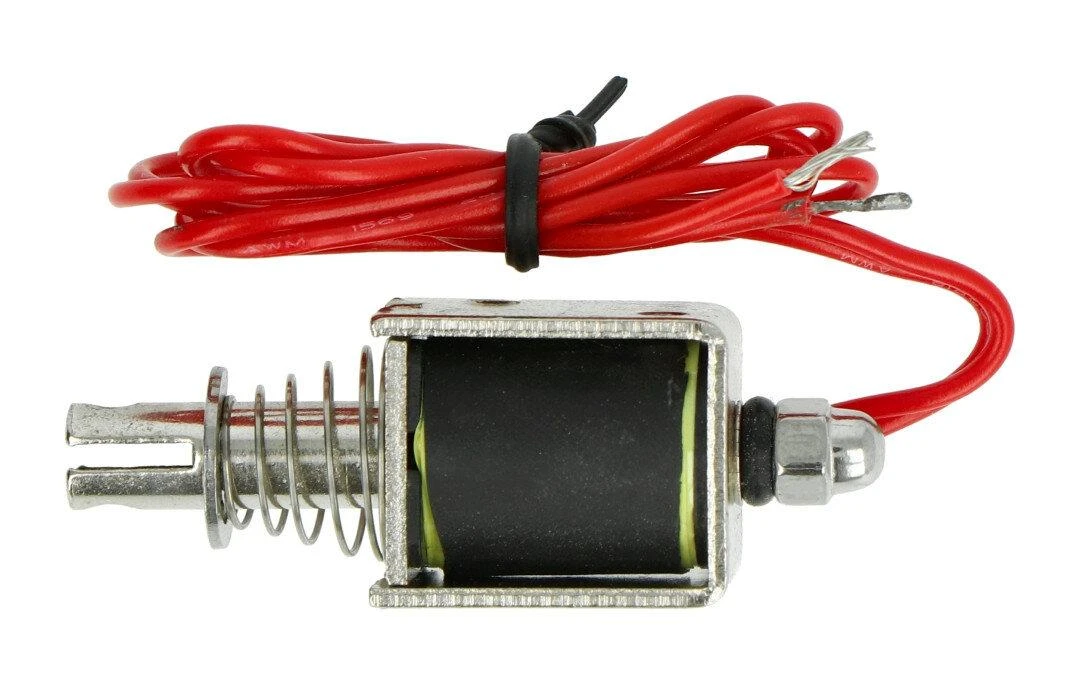 12V traukiantis elektromagnetas su spyruokle