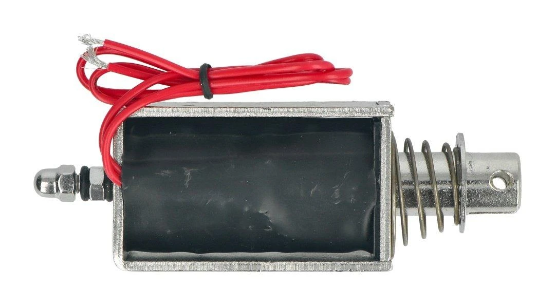 Traukiantis 12V solenoidas su spyruokle