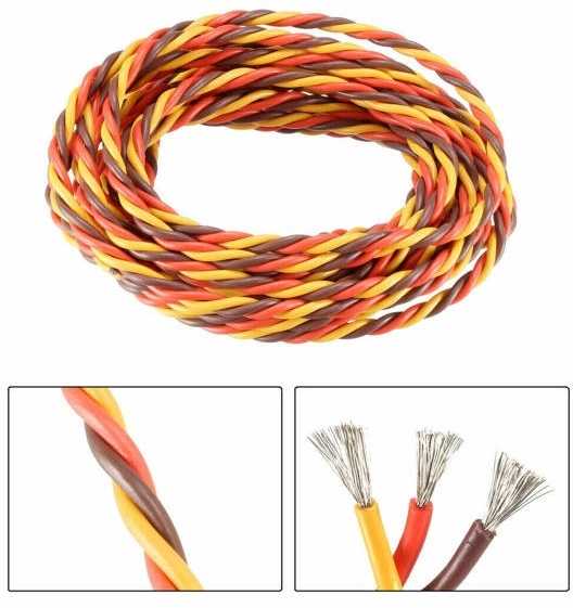 Oem Trijų gyslų servo kabelis 0.30 mm - susuktas - 60 gyslų kabelis
