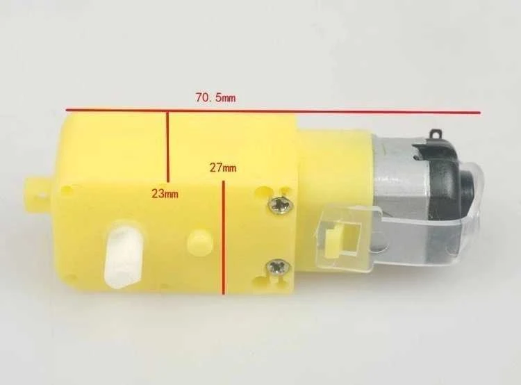 TT variklis robotui su 1:120 pavara - tiesus tipas - DC 3-6V - 50RPM