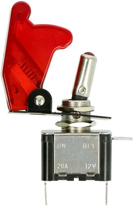 Raudonas 12V tumbleris su pakelta apsauga