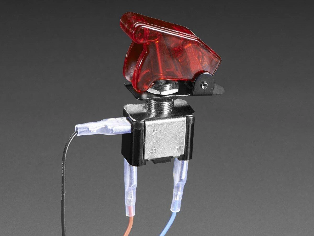 Tumbleris ON-OFF 12V / 20A su apšvietimu, raudonas, Adafruit 3218