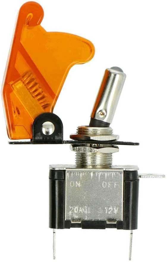 Tumbleris ON-OFF 12V / 20A su apšvietimu, geltonas, Adafruit 3219
