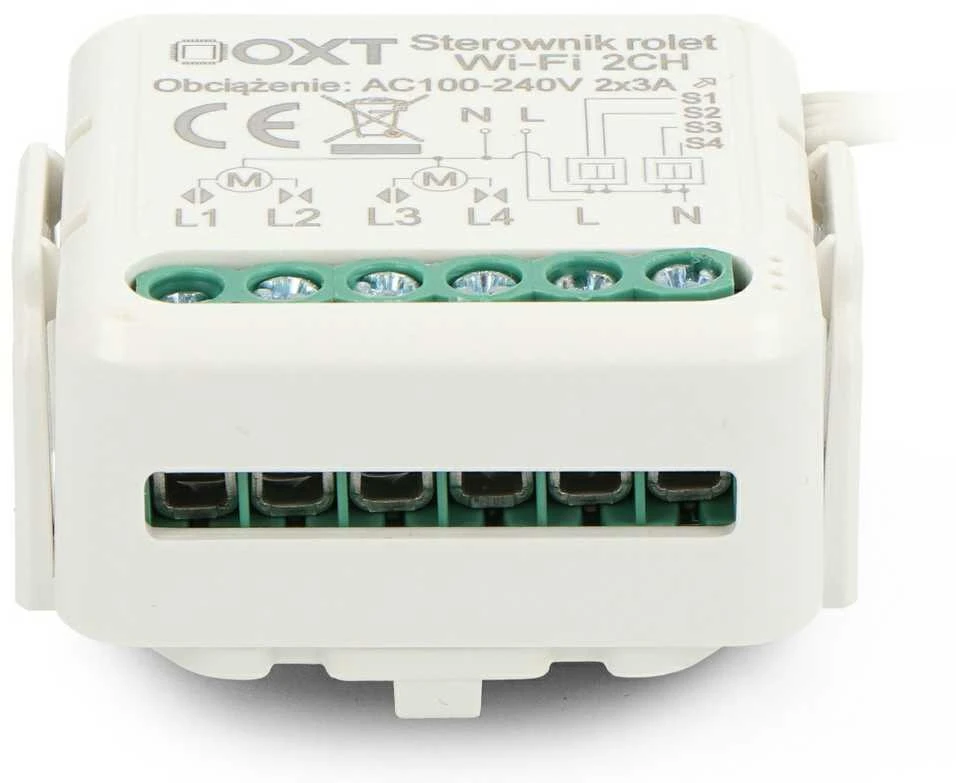 Tuya – 2 kanalų mini WiFi roletų valdiklis – Android/iOS aplikacija – OXT SWT28