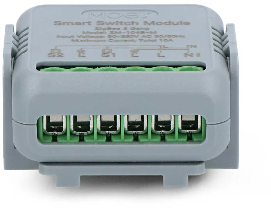 Tuya – 2 kanalų mini ZigBee įskiepio relė – Android/iOS programa – Moes ZM-104B-M