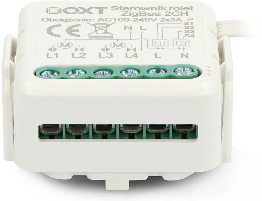 Tuya – 2 kanalų mini ZigBee roletų valdiklis – Android/iOS programa – OXT SWTZ28
