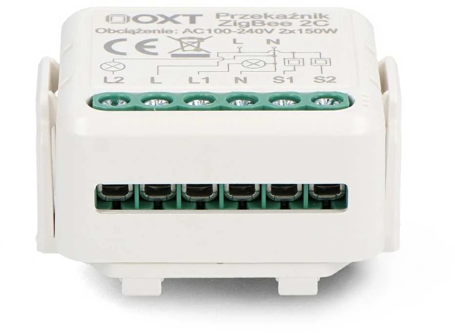 Tuya – 2 kanalų mini ZigBee siųstuvas-imtuvas – Android/iOS programa – OXT T262