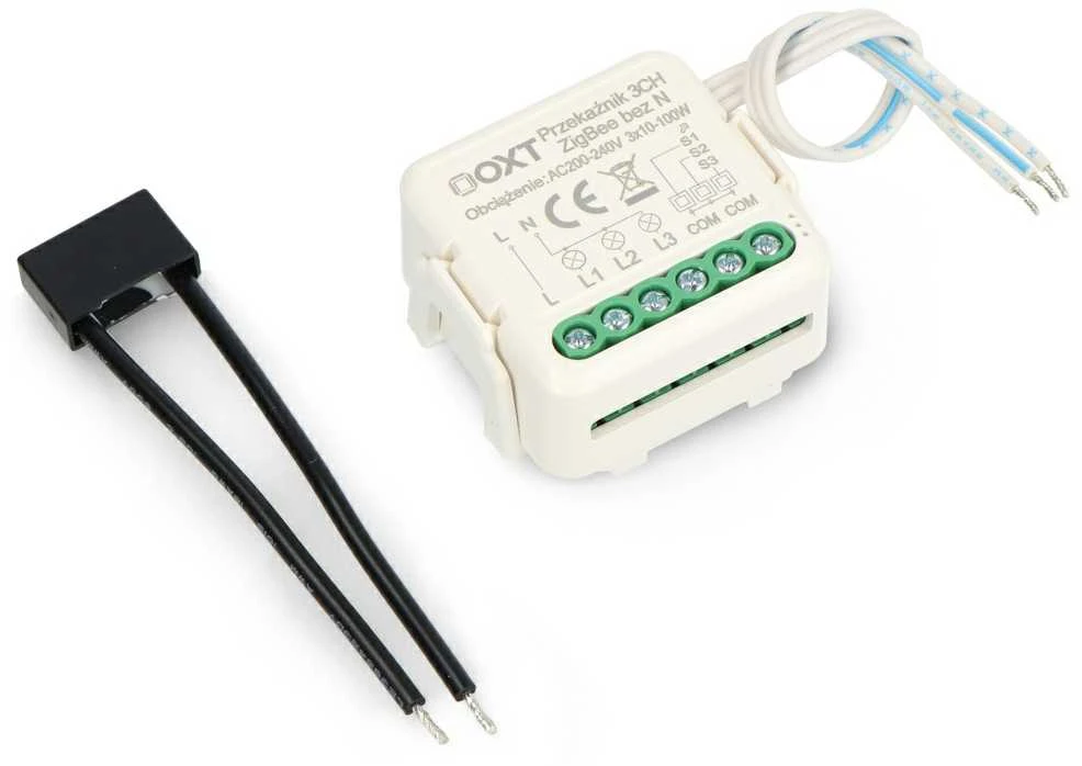 Tuya – 3 kanalų mini relė be N – ZigBee – Android/iOS programa – OXT SWTZ33
