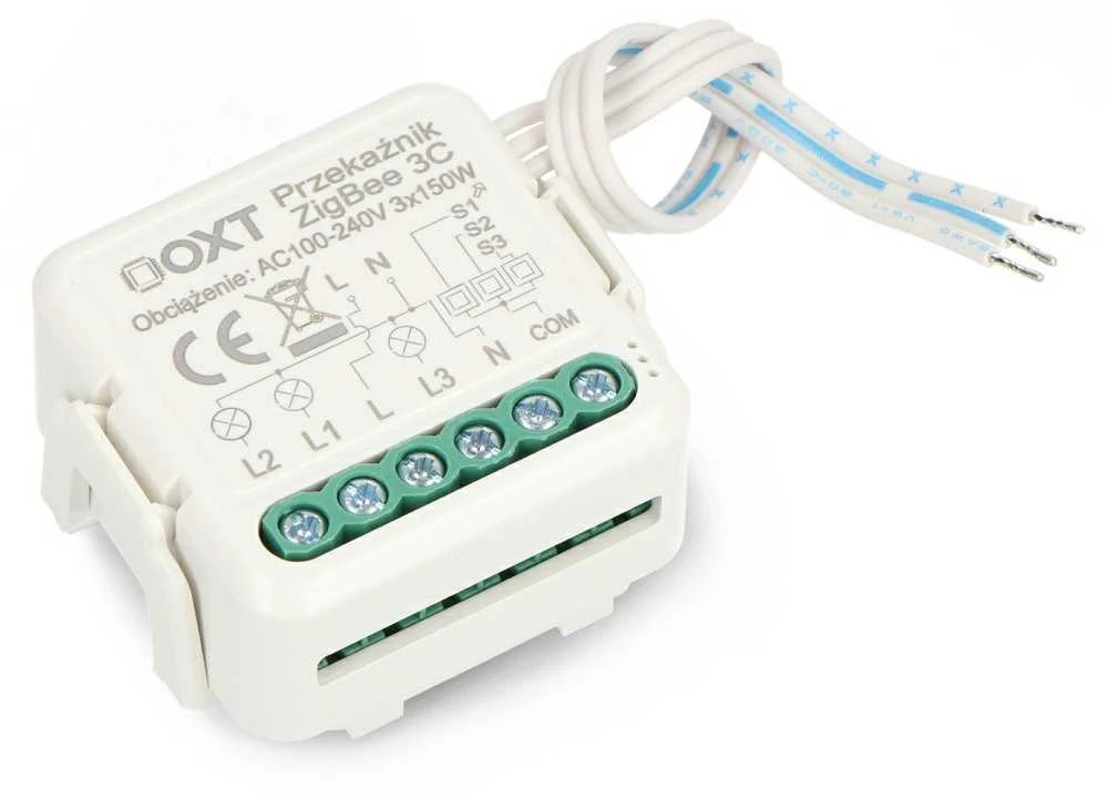 Tuya – 3 kanalų mini relė – ZigBee – Android/iOS programa – OXT T263