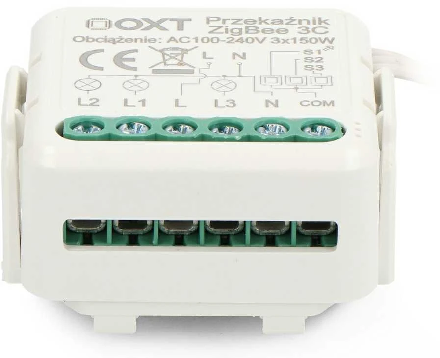 Tuya – 3 kanalų mini relė – ZigBee – Android/iOS programa – OXT T263