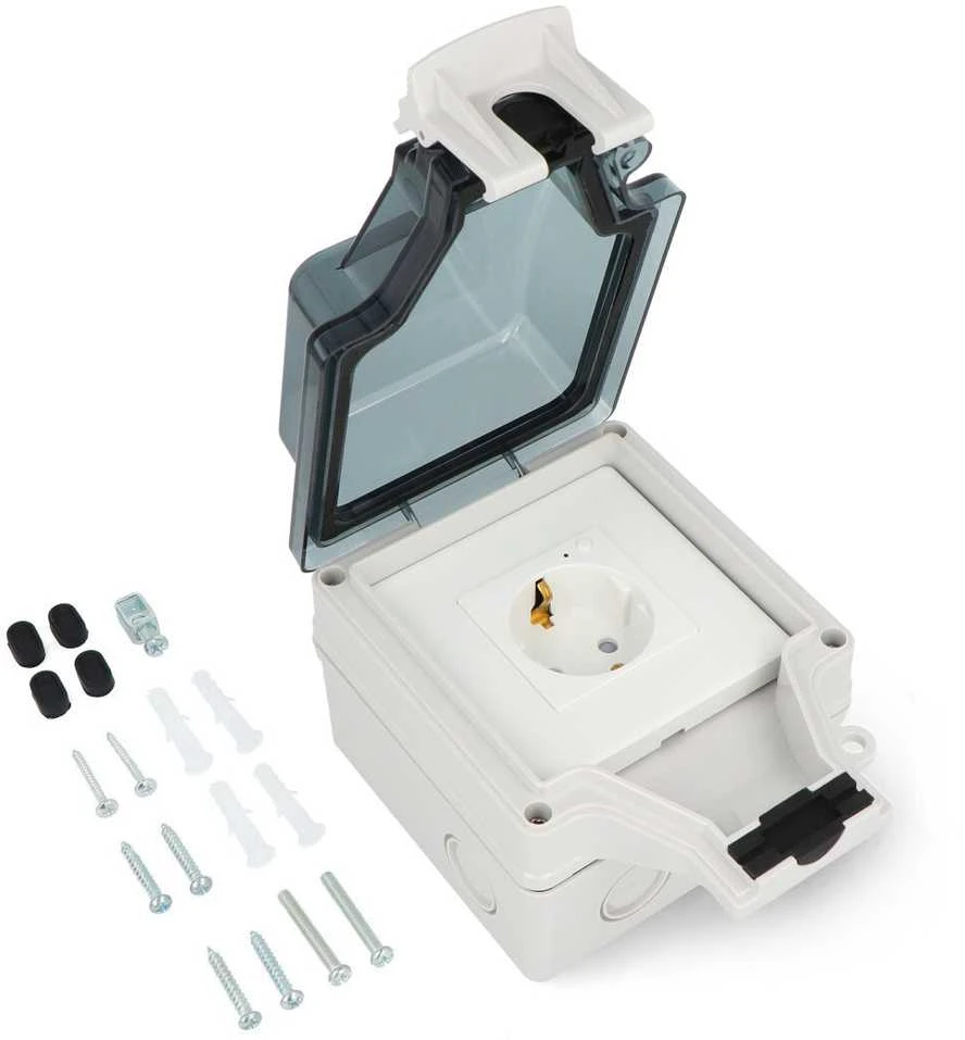 Tuya – lauko lizdas su energijos skaitikliu IP67 260V – WiFi – RTX SET_HWPEW_IP