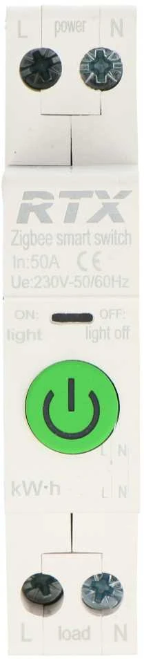 Tuya – relė su energijos skaitikliu – 50A – ZigBee – Android/iOS programa – RTX ZCR1-40EM