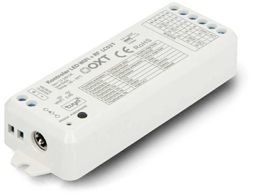 Tuya – RGBW+CCT 5in1 LED juostos valdiklis – ZigBee/RF SD – Android/iOS programa – OXT LC031