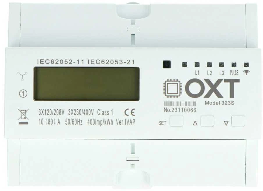 Tuya – trifazis dvikryptis energijos skaitiklis – WiFi – Android/iOS programa – OXT T323S