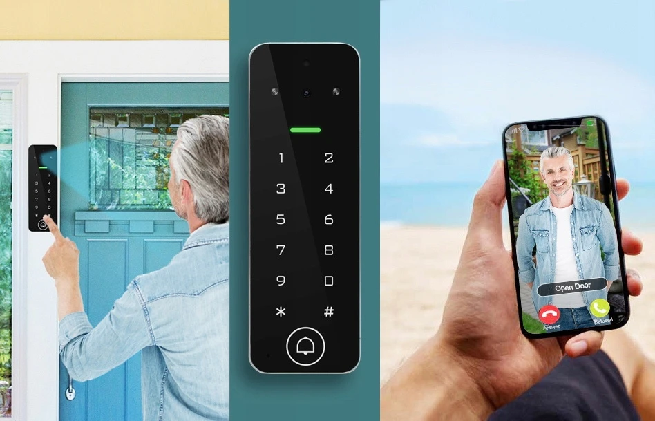 Tuya - vaizdo domofonas su RFID prieigos kontrole ir PIN kodu - WiFi - RTX WDV4