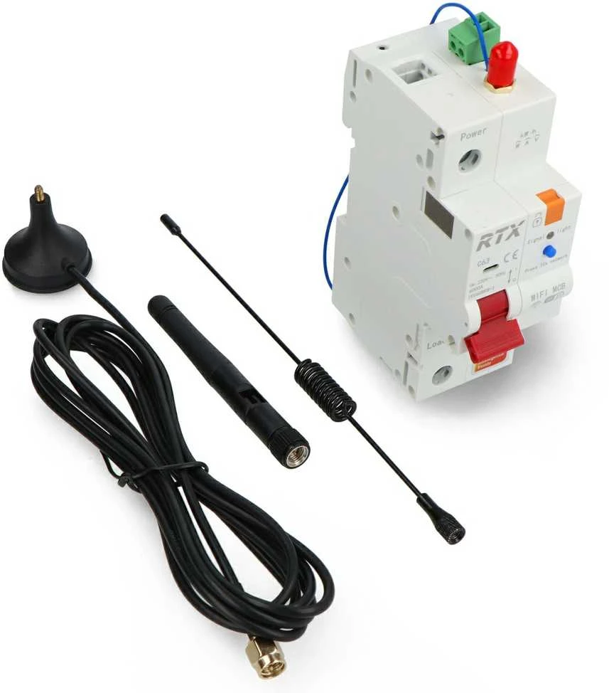 Tuya - vienfazis WiFi saugiklis su energijos skaitikliu - 1P 63A - RTX WCB63-1P