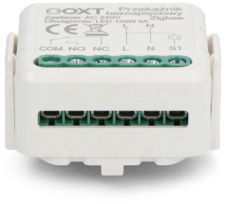 Tuya – vieno kanalo mini be įtampos relė – ZigBee – Android/iOS programa – OXT T250