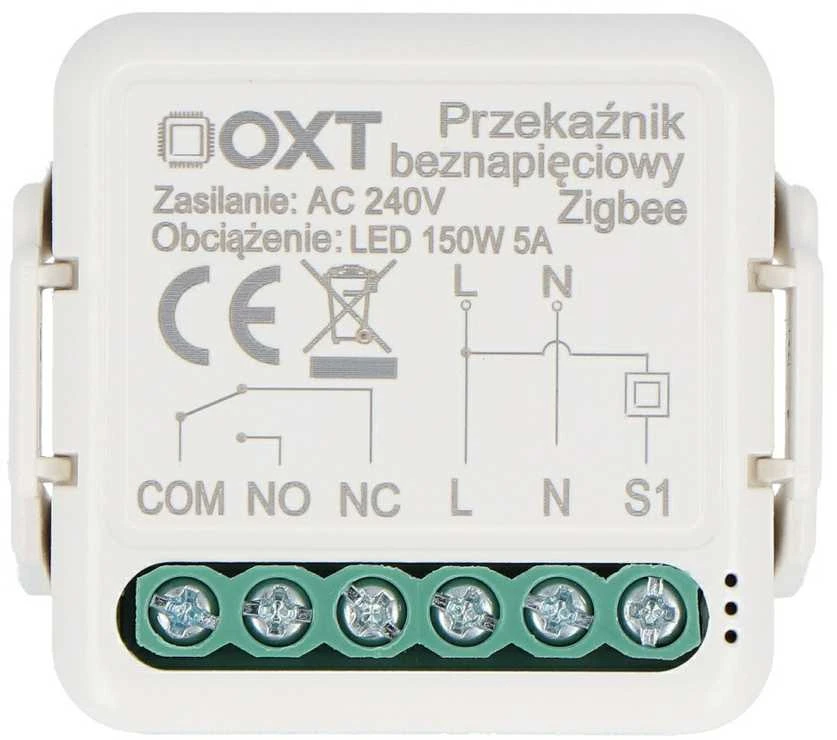 Tuya – vieno kanalo mini be įtampos relė – ZigBee – Android/iOS programa – OXT T250