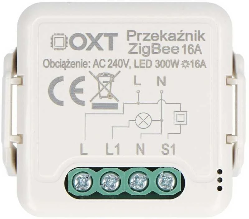 Tuya – vieno kanalo mini relė 16A – ZigBee – Android/iOS programa OXT SWTZ20