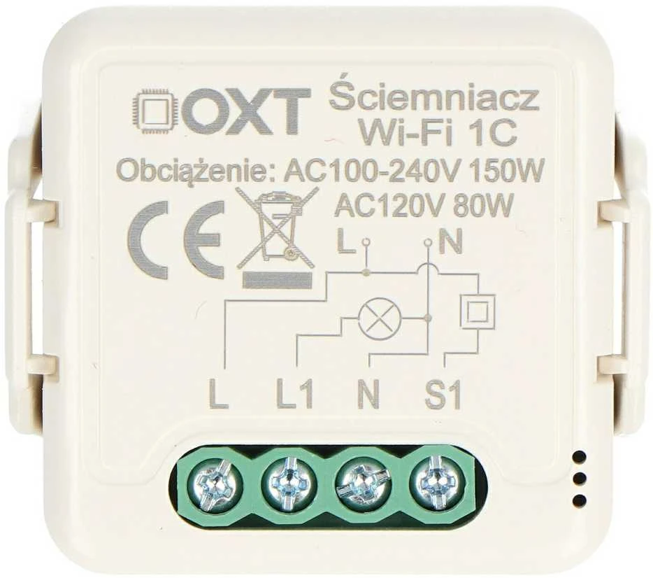 Tuya – vieno kanalo mini WiFi apšvietimo valdiklis – Android/iOS programa – OXT SWT24