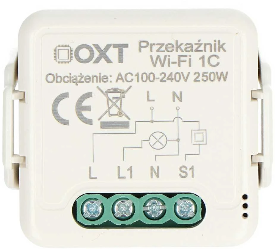 Tuya – vieno kanalo mini WiFi relė – Android/iOS programa – OXT T221