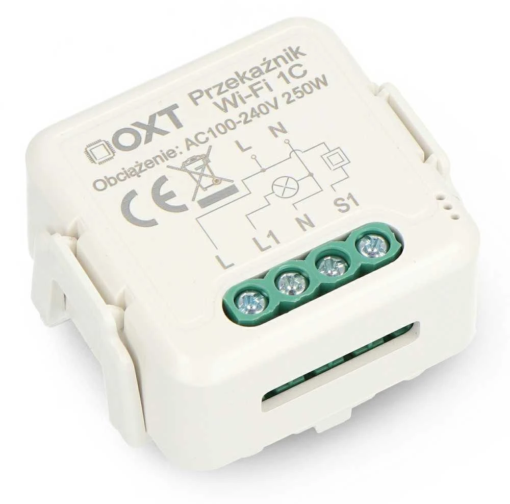 Tuya – vieno kanalo mini WiFi relė – Android/iOS programa – OXT T221