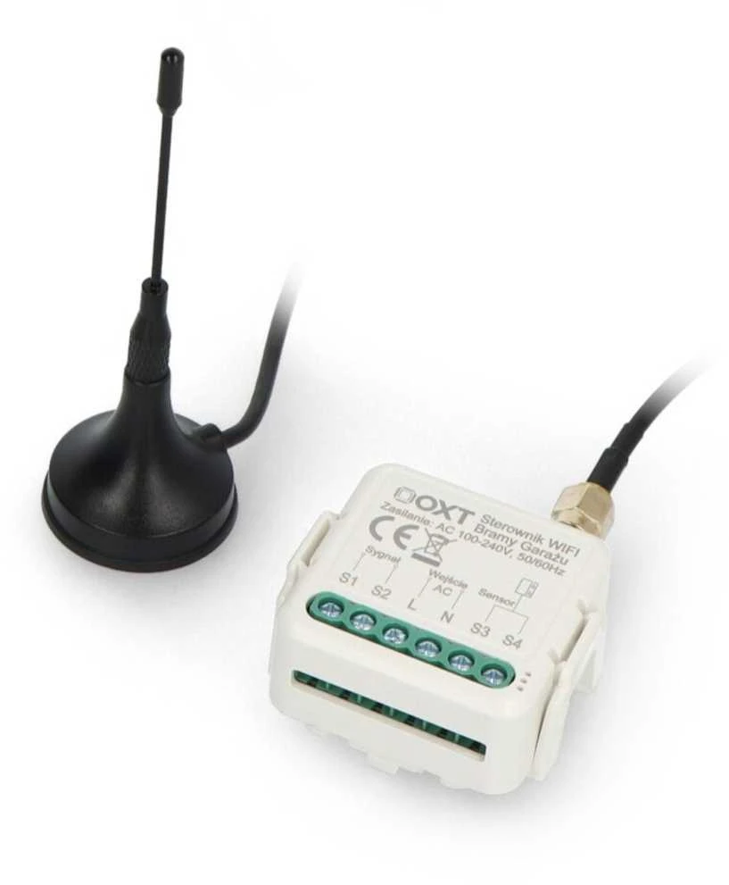 Tuya – vieno kanalo WiFi vartų valdiklis su antena ir jutikliu – Android / iOS programėlė – OXT T211G