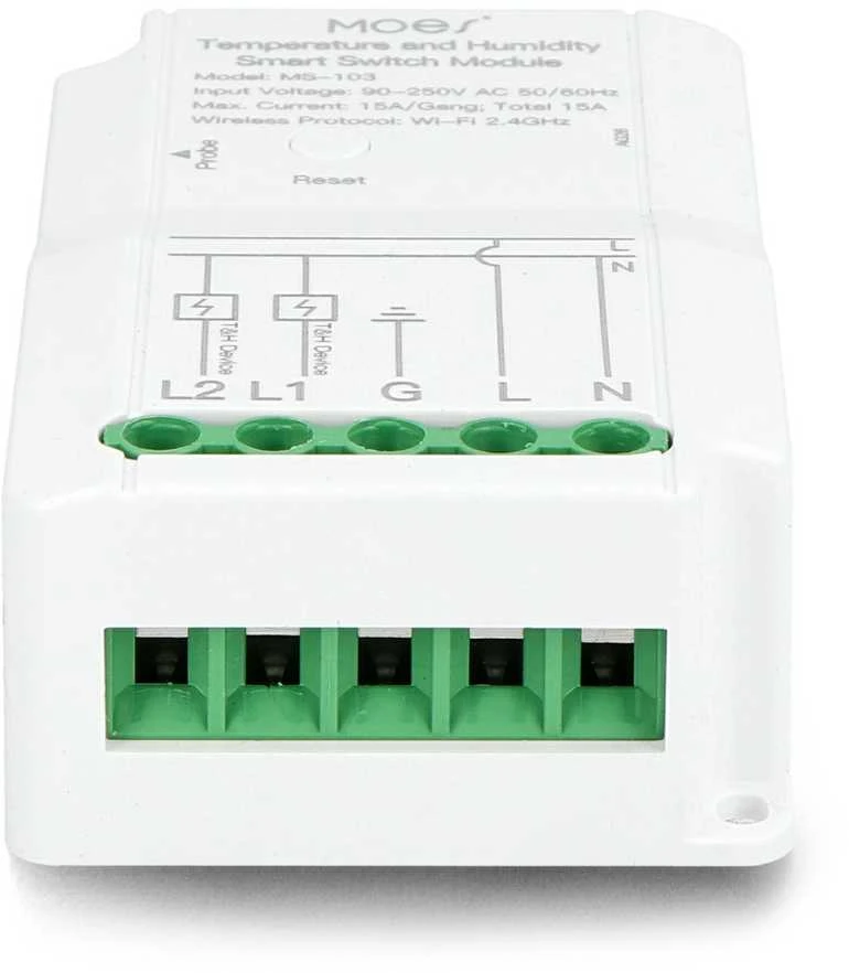 Tuya - WiFi jutiklis su zondu ir temperatūros jutikliu - Moes MS-103-WP