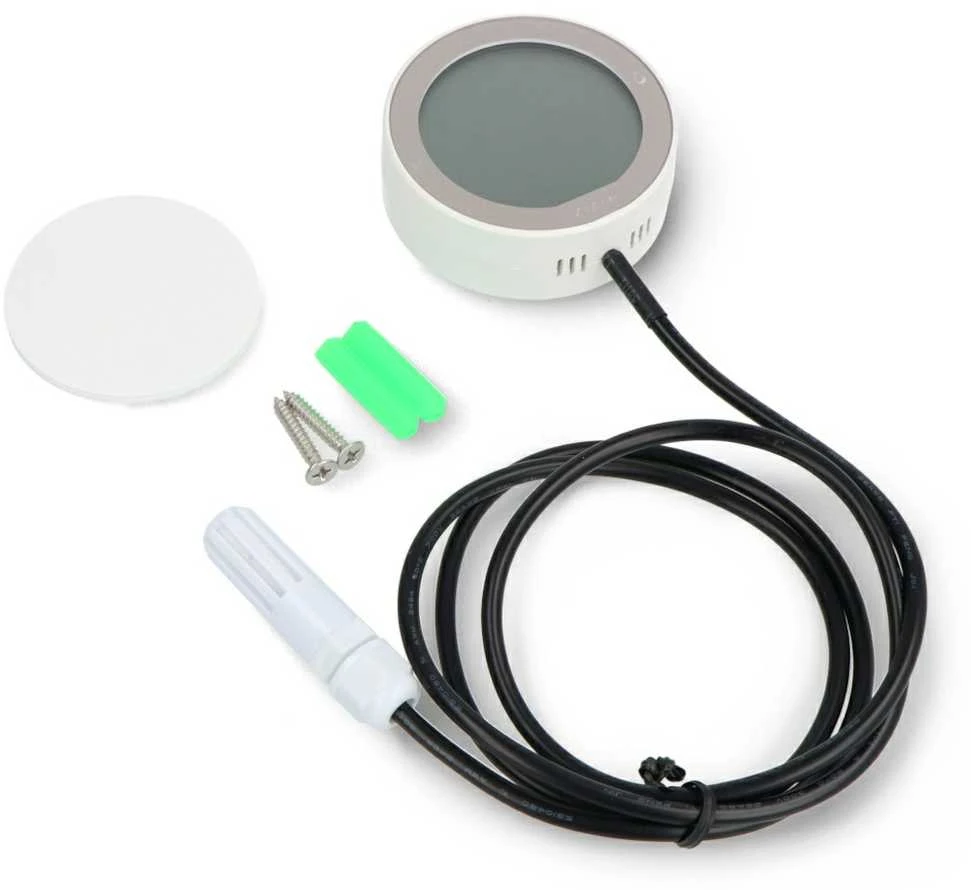 Tuya – ZigBee temperatūros ir drėgmės jutiklis – LCD ekranas + išorinis zondas – RTX ZTHS3
