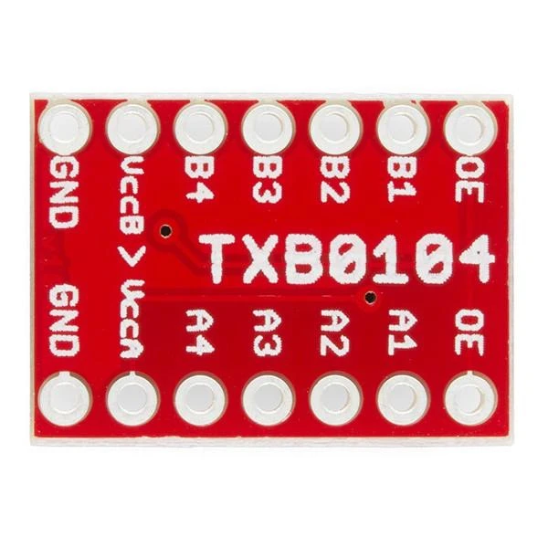 TXB0104 loginio lygio keitiklio modulis, vaizdas iš viršaus