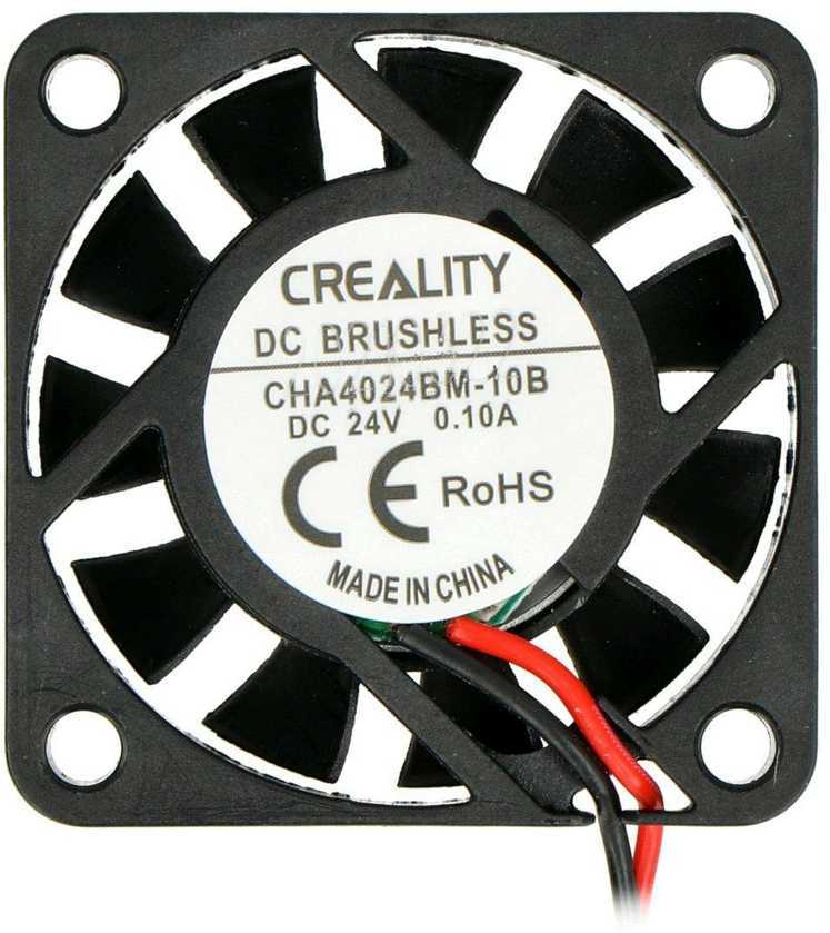 Tylus ašinis aušinimo ventiliatorius 24V 40x40x10mm, skirtas Creality Ender-3 V2, Ender-3 Pro, Ender-5 V2