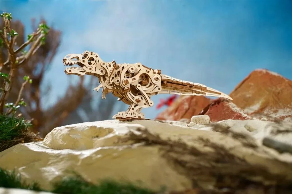 Tyrannosaurus Rex - mechaninis surinkimo modelis - fanera - 249 elementai - Ugearsmodels