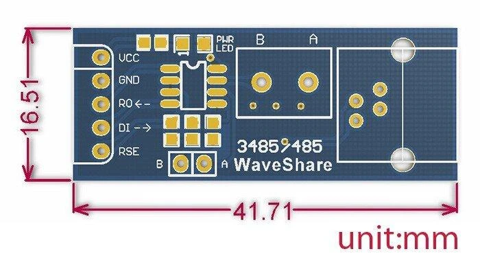 UART keitiklis, RS485 5V, ARK/RJ11, Waveshare 4738