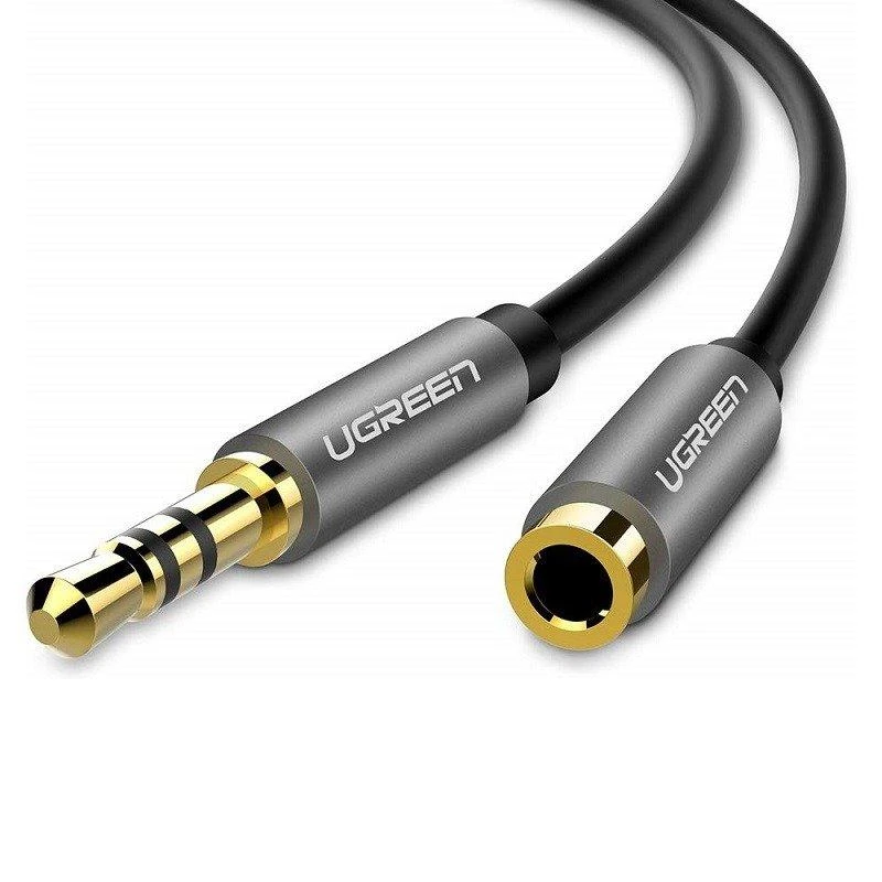 UGREEN AUX kabelio prailginimas mini-jack 3.5mm 1m - Pilkas