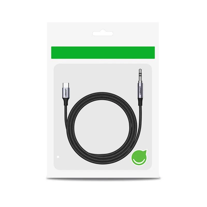 UGREEN CM450 USB-C - AUX 3.5mm laidas 1m juodas