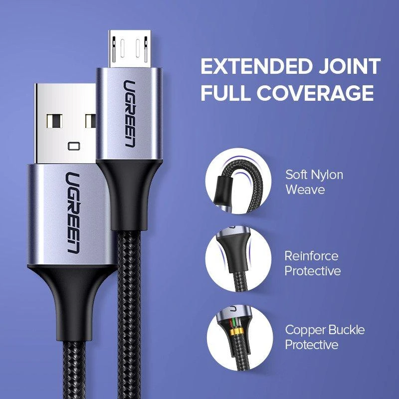 UGREEN micro USB laidas QC 3.0 2.4A 0.5m