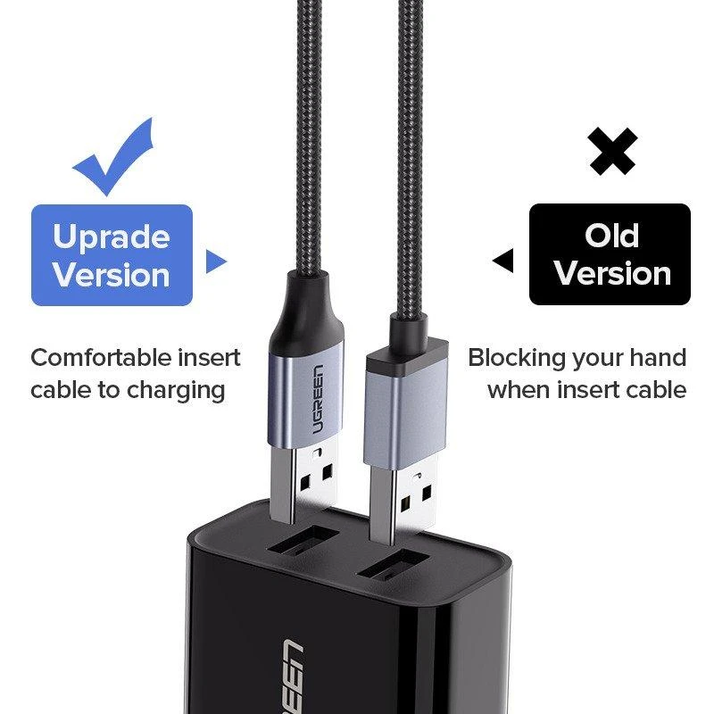 UGREEN micro USB laidas QC 3.0 2.4A 0.5m