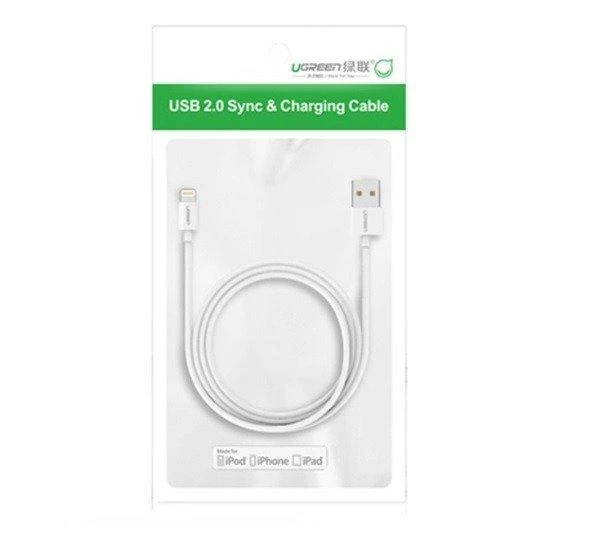 UGREEN nikeliuotas USB - Lightning laidas MFi 1m