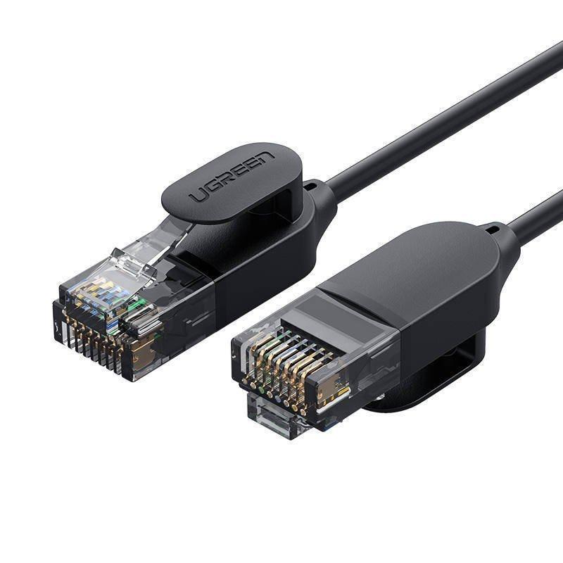 UGREEN NW122 Ethernet kabelis RJ45, Cat.6A, UTP, 1m (juodas)
