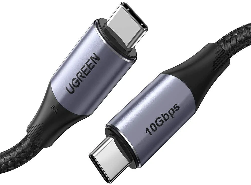Kabelis UGREEN US355 USB-C į USB-C 3.1 Gen.2, PD, 5A, 100W, 4K, 10Gbps, 1m
