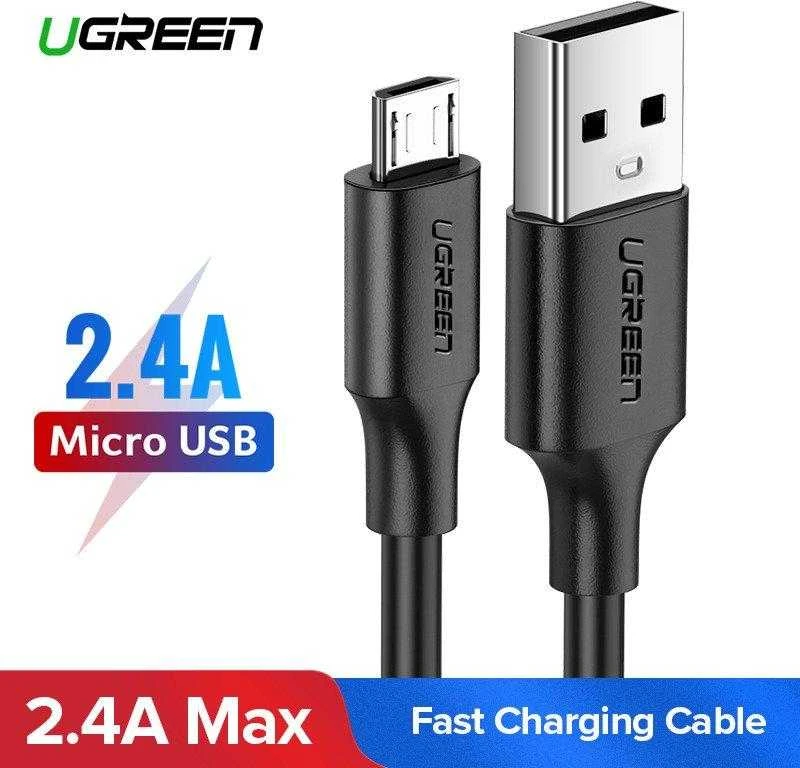 UGREEN USB - Micro USB laidas QC 3.0 2.4A 2m juodas