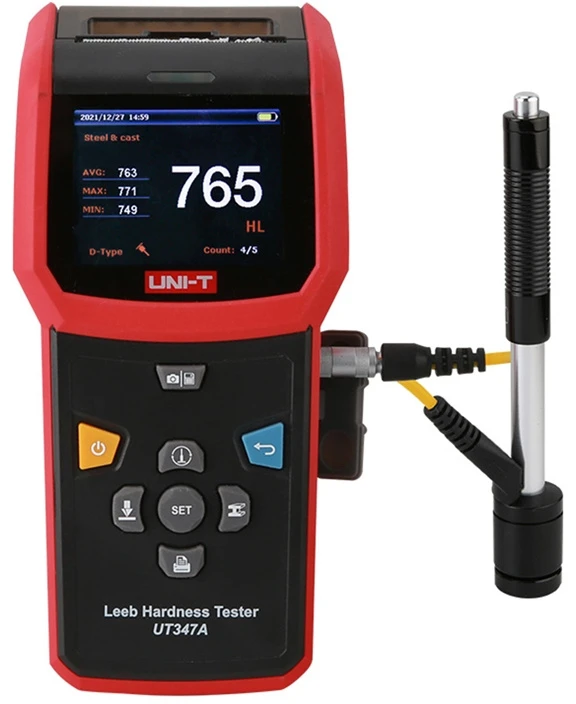 Matuoklis - Uni-T UT347A Leeb Kietumo Matuoklis Su Bluetooth, 900 Duomenų Rinkiniai, Pilka