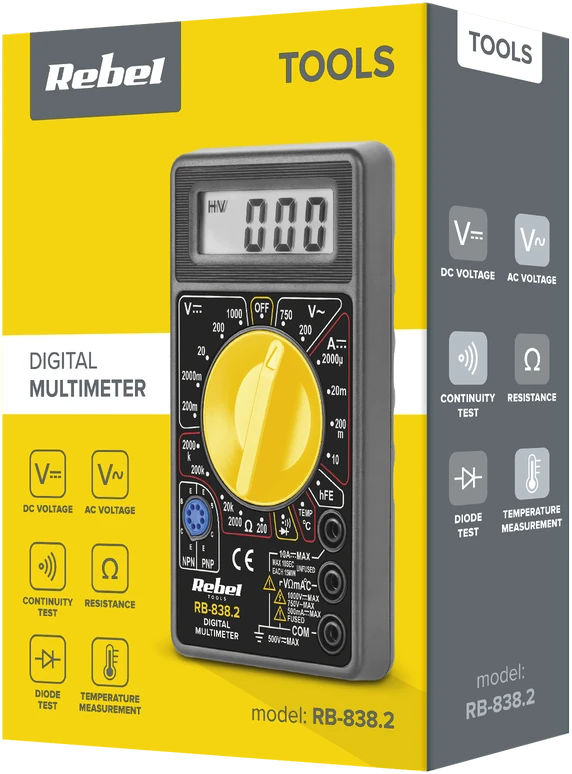 Uni-t Universalus matuoklis REBEL RB838 v.2