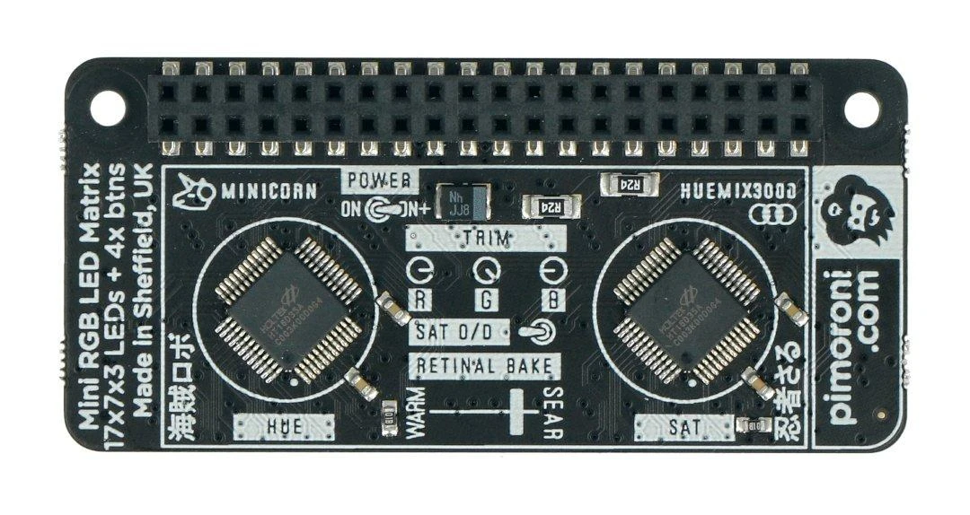 Unicorn HAT Mini, apatinė elektroninė pusė
