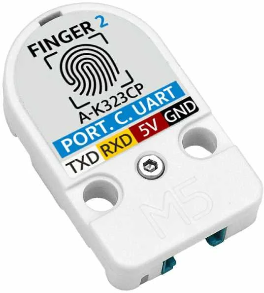 M5Stack Fingerprint2 modulis su UART kontaktų schema